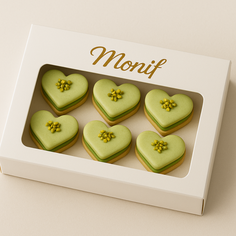 Butterige Kakaokekse mit Pistaziencreme
